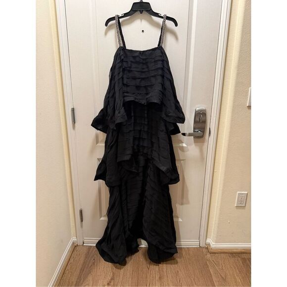 Elliatt Eira Black Layered Evening Maxi Dress Black cocktail Event size S NWT - Picture 5 of 7